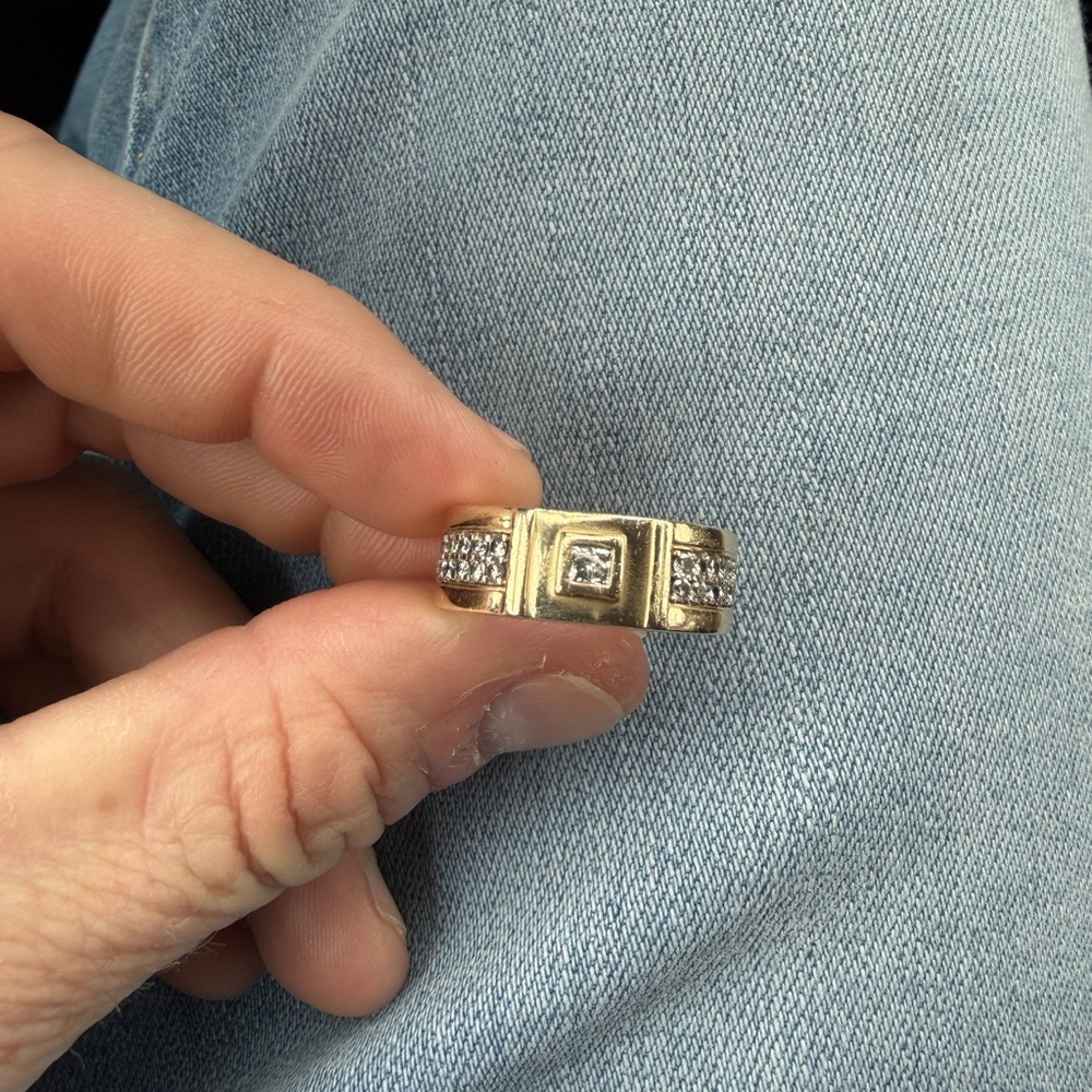 Gold and Silver Men's Ring